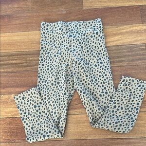 H&M Tan and Black Leggings with Leopard Print Design